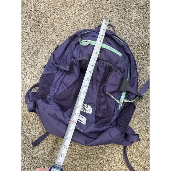 The North Face Recon Backpack Laptop Bag Purple School Camping Hiking - Picture 8 of 8